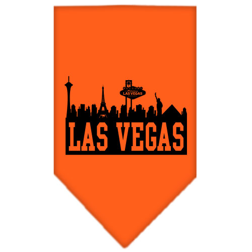 Las Vegas Skyline Screen Print Bandana Orange Large