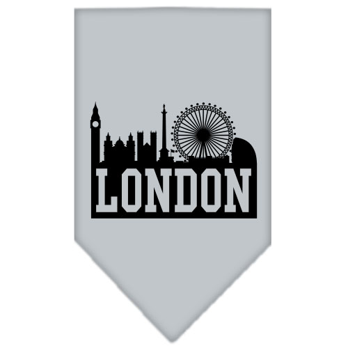 London Skyline Screen Print Bandana Grey Large