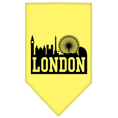 London Skyline Screen Print Bandana Yellow Large