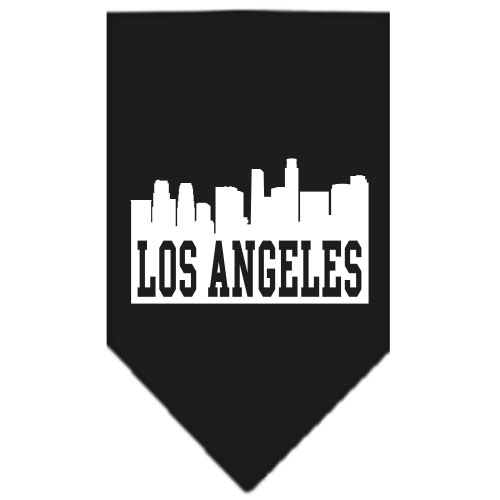 Los Angeles Skyline Screen Print Bandana Black Large