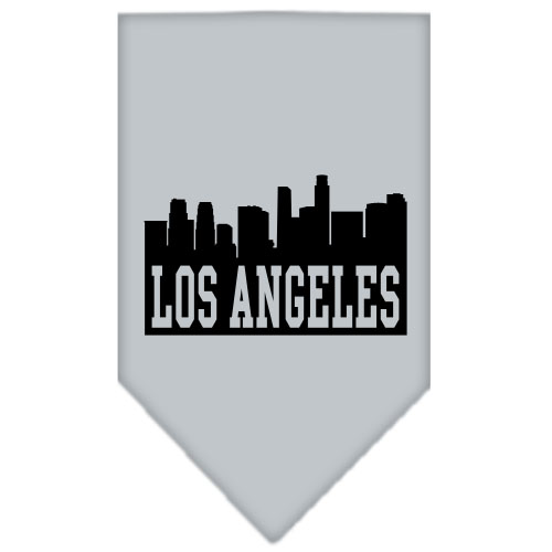 Los Angeles Skyline Screen Print Bandana Grey Large