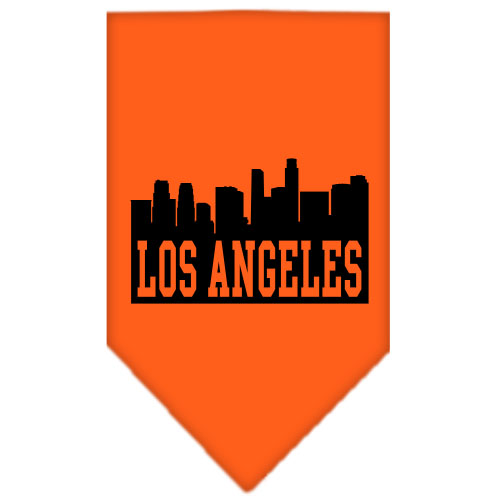 Los Angeles Skyline Screen Print Bandana Orange Large
