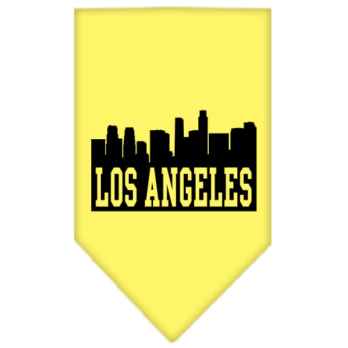 Los Angeles Skyline Screen Print Bandana Yellow Large