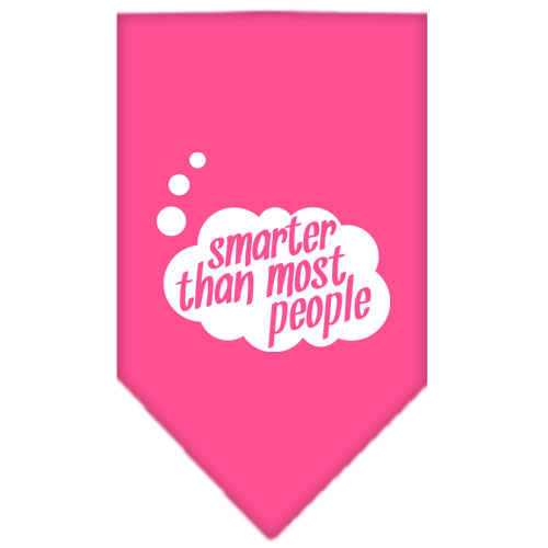 Smarter then most People Screen Print Bandana Bright Pink Large