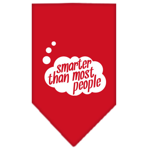Smarter then most People Screen Print Bandana Red Large