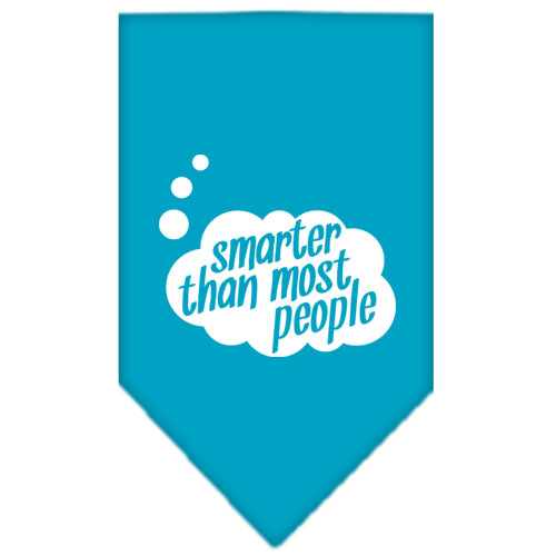 Smarter then most People Screen Print Bandana Turquoise Large