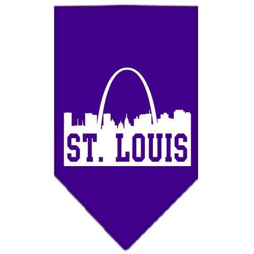 St Louis Skyline Screen Print Bandana Purple Large