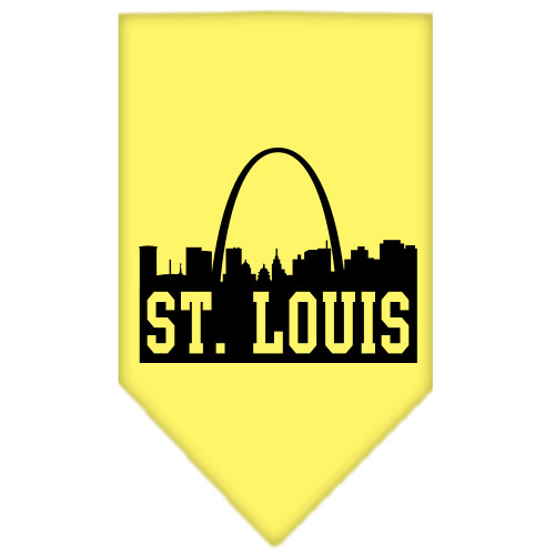 St Louis Skyline Screen Print Bandana Yellow Large