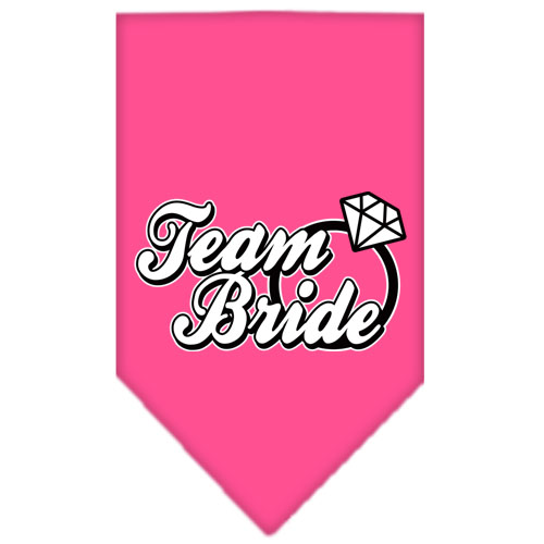 Team Bride Screen Print Bandana Bright Pink Large