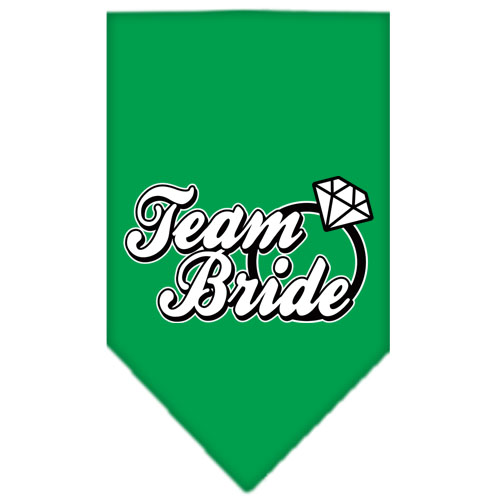 Team Bride Screen Print Bandana Emerald Green Large