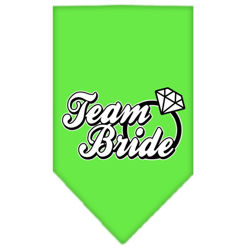 Team Bride Screen Print Bandana Lime Green Large