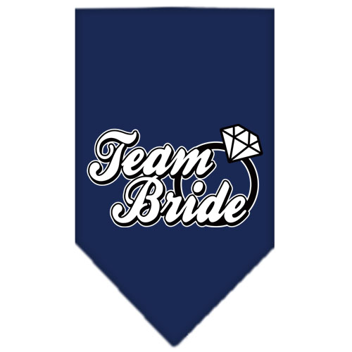 Team Bride Screen Print Bandana Navy Blue large
