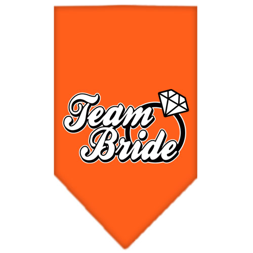 Team Bride Screen Print Bandana Orange Large