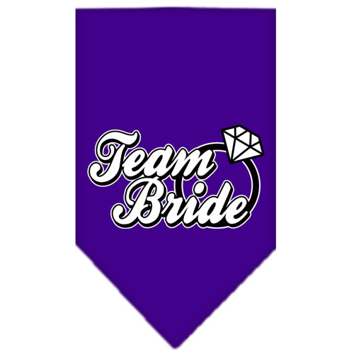 Team Bride Screen Print Bandana Purple Large
