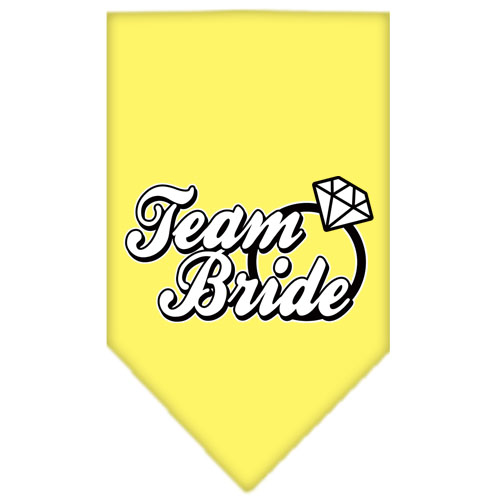 Team Bride Screen Print Bandana Yellow Large