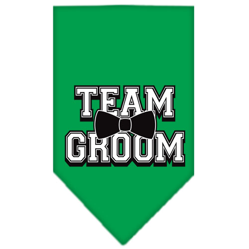 Team Groom Screen Print Bandana Emerald Green Large