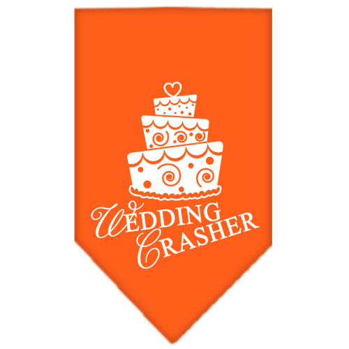 Wedding Crasher Screen Print Bandana Orange Small