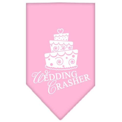 Wedding Crasher Screen Print Bandana Light Pink Large