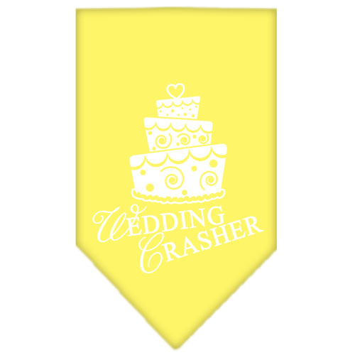 Wedding Crasher Screen Print Bandana Yellow Large