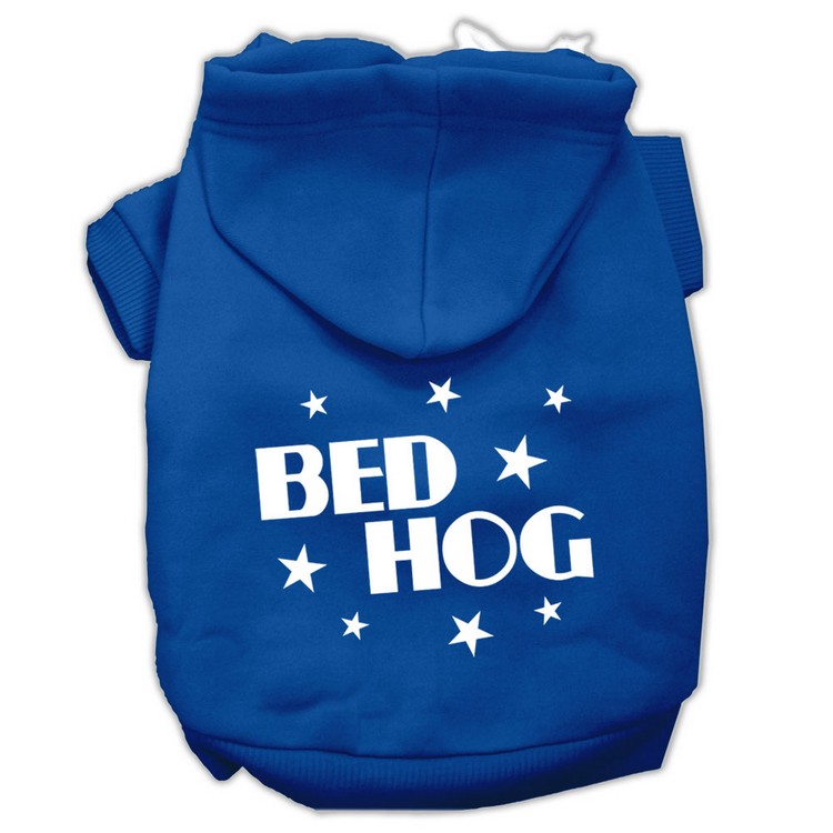 Bed Hog Screen Printed Pet Hoodies Blue L