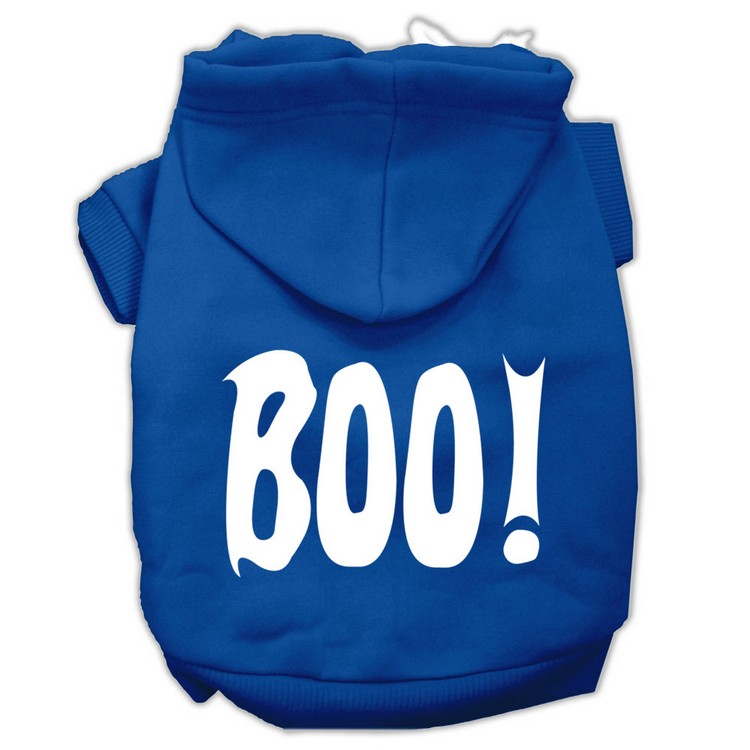 Boo! Screen Print Pet Hoodies Blue Size XL