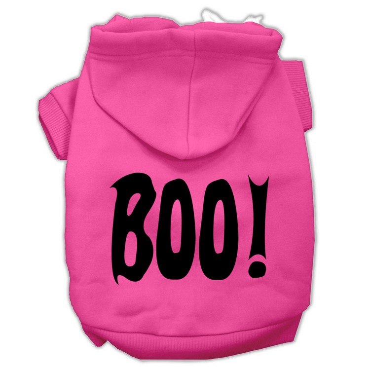 BOO! Screen Print Pet Hoodies Bright Pink Size XL