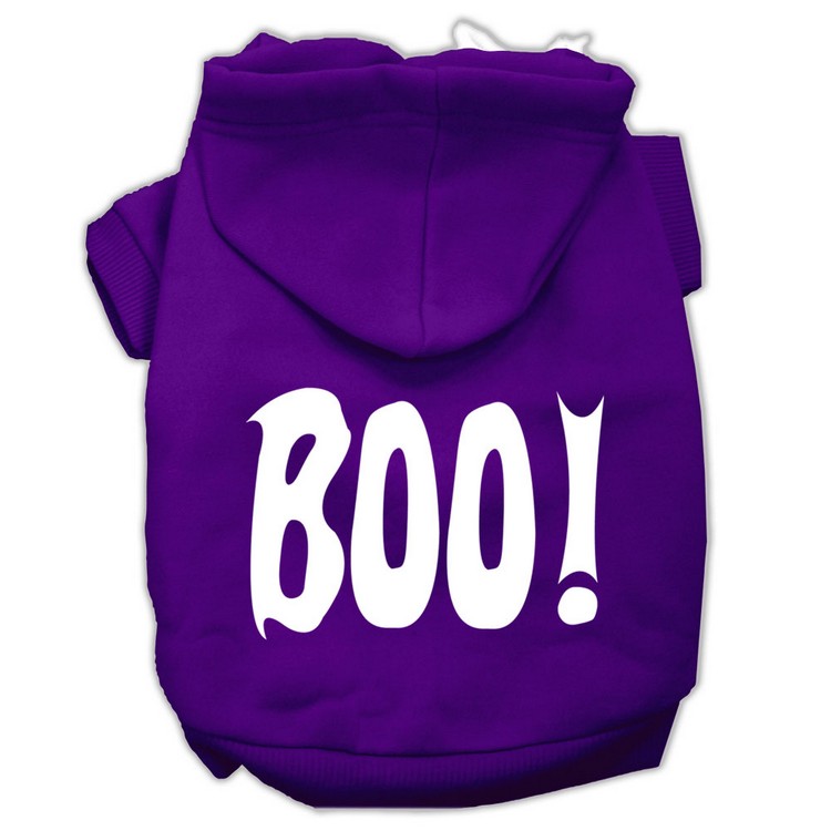 BOO! Screen Print Pet Hoodies Purple Size XXXL