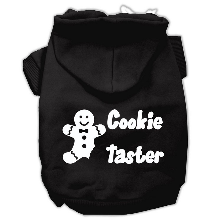 Cookie Taster Screen Print Pet Hoodies Black Size XS