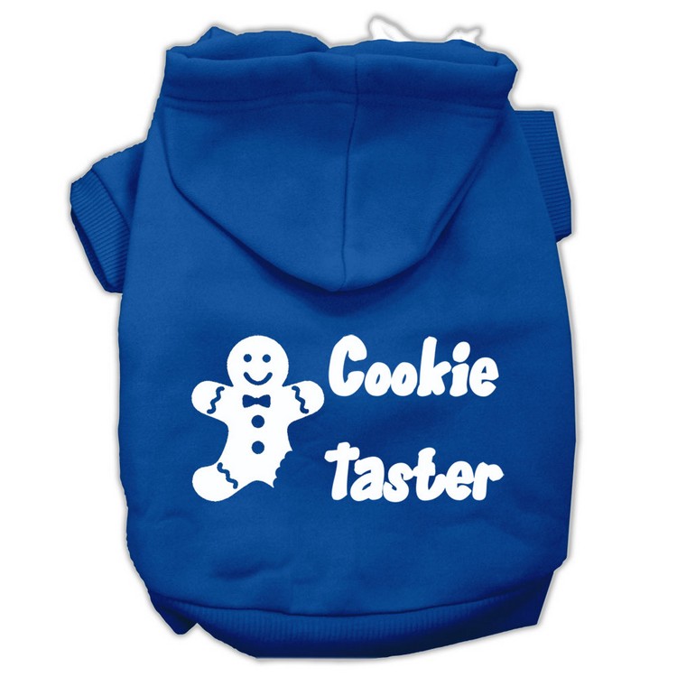 Cookie Taster Screen Print Pet Hoodies Blue Size XS