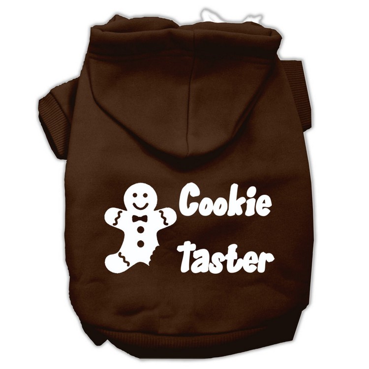 Cookie Taster Screen Print Pet Hoodies Brown Size Sm