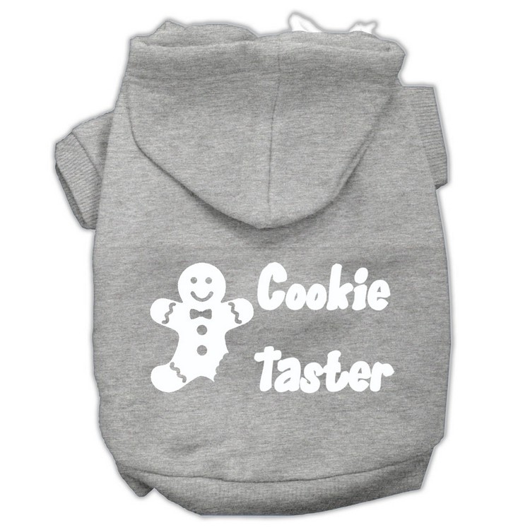 Cookie Taster Screen Print Pet Hoodies Grey Size XS