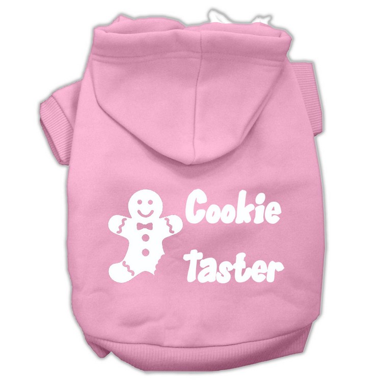 Cookie Taster Screen Print Pet Hoodies Light Pink Size XS