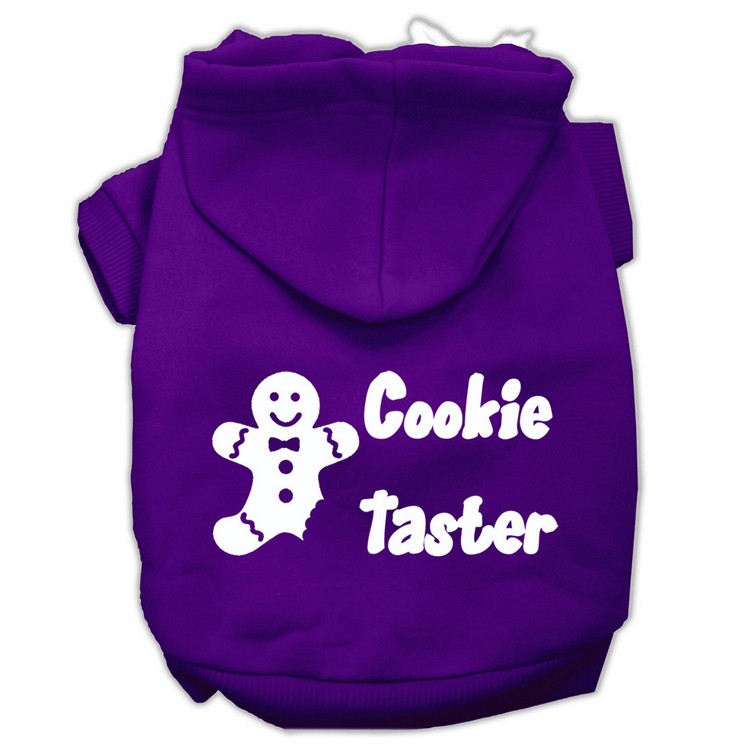 Cookie Taster Screen Print Pet Hoodies Purple Size XS