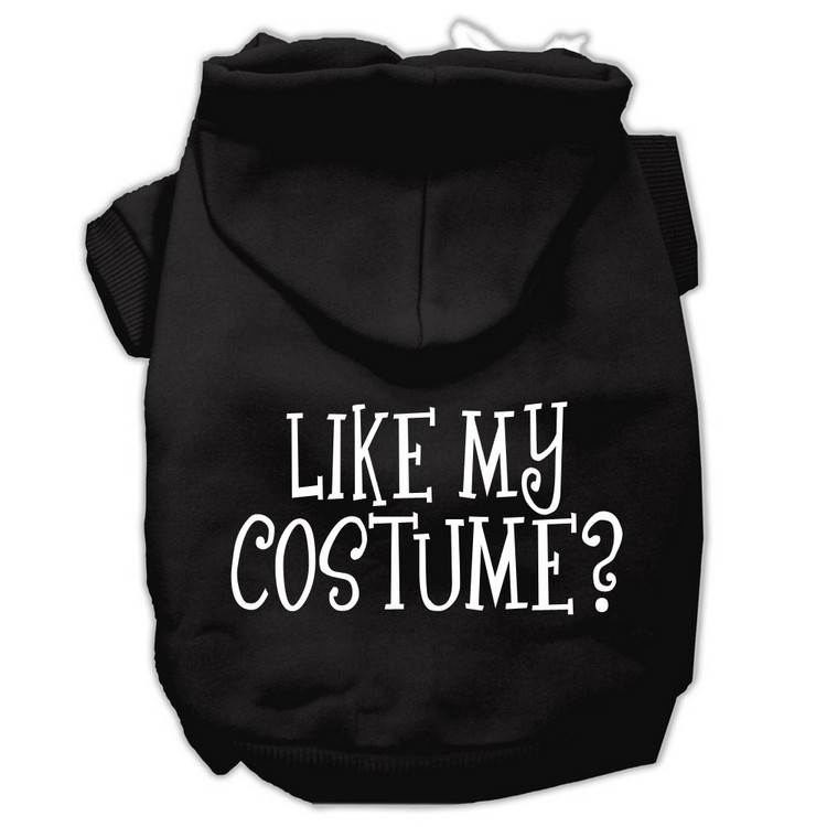 Like my costume? Screen Print Pet Hoodies Black Size XS