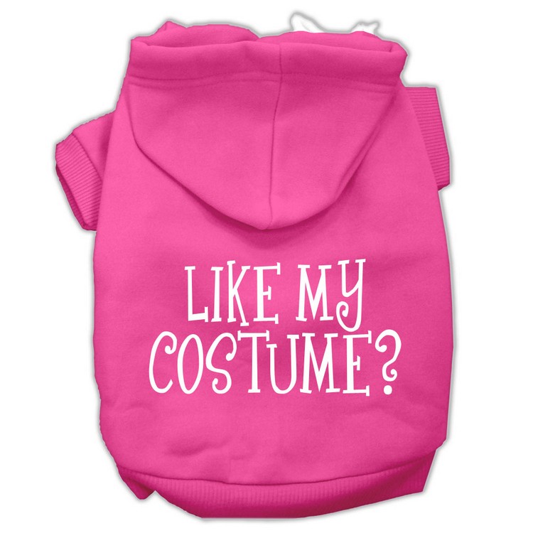 Like my costume? Screen Print Pet Hoodies Bright Pink Size XS