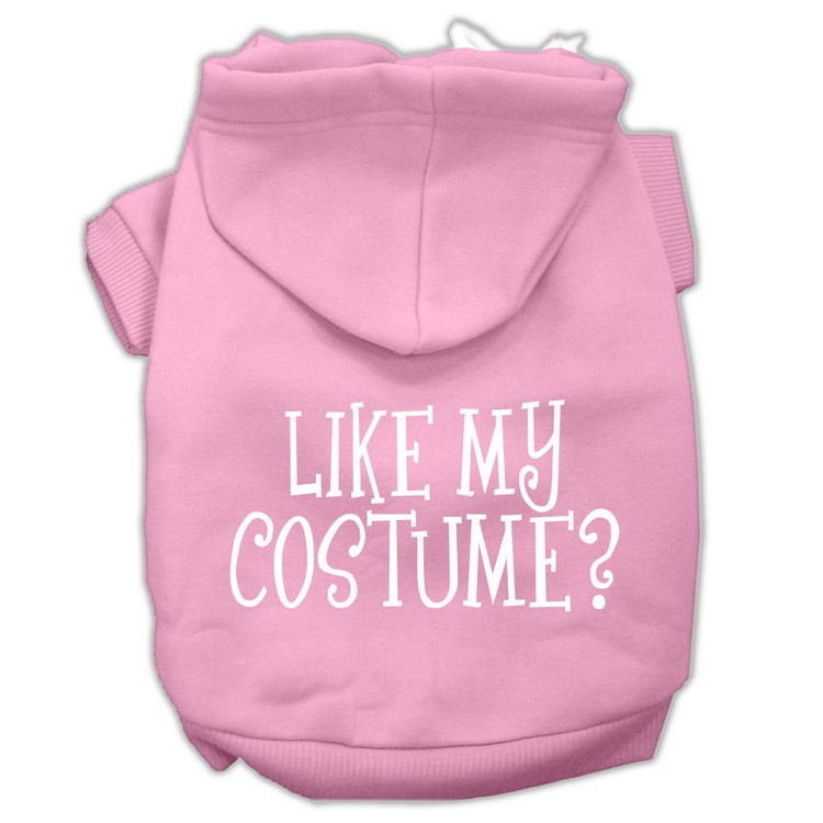 Like my costume? Screen Print Pet Hoodies Light Pink Size XL