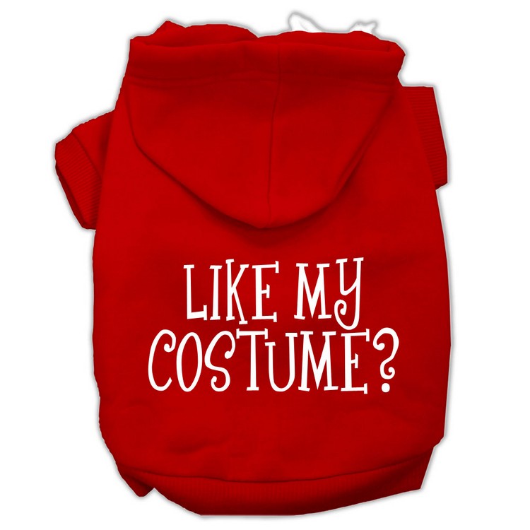 Like my costume? Screen Print Pet Hoodies Red Size M