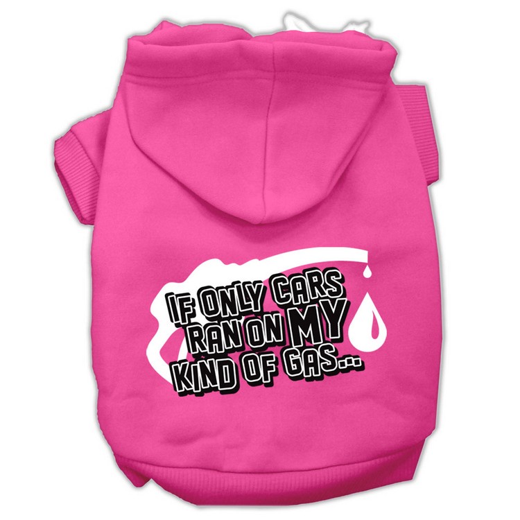 My Kind of Gas Screen Print Pet Hoodies Bright Pink Size XXXL