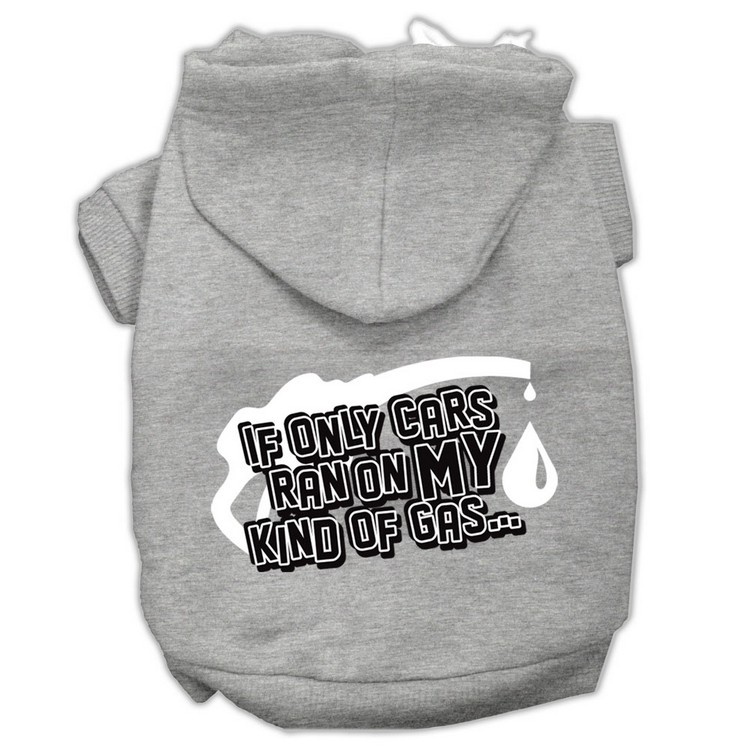 My Kind of Gas Screen Print Pet Hoodies Grey XL