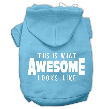 This is What Awesome Looks Like Dog Pet Hoodies Baby Blue Size Lg