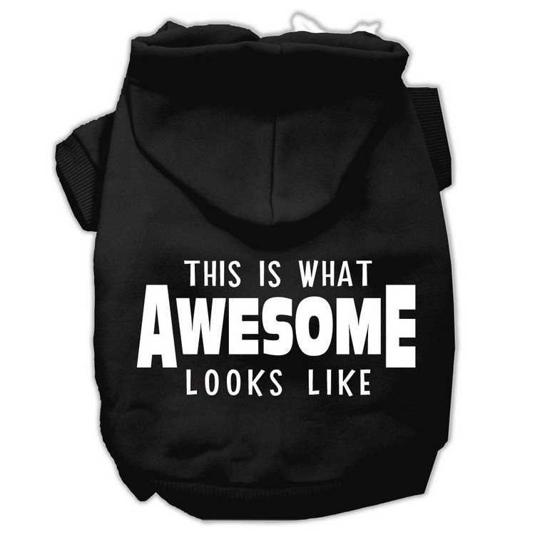 This is What Awesome Looks Like Dog Pet Hoodies Black Size XXL