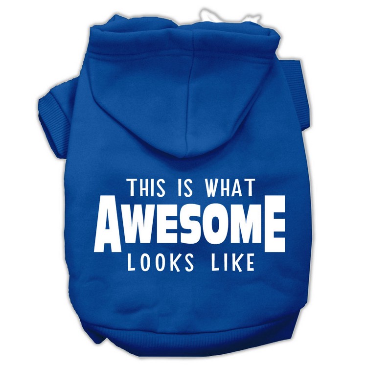 This is What Awesome Looks Like Dog Pet Hoodies Blue Size XL