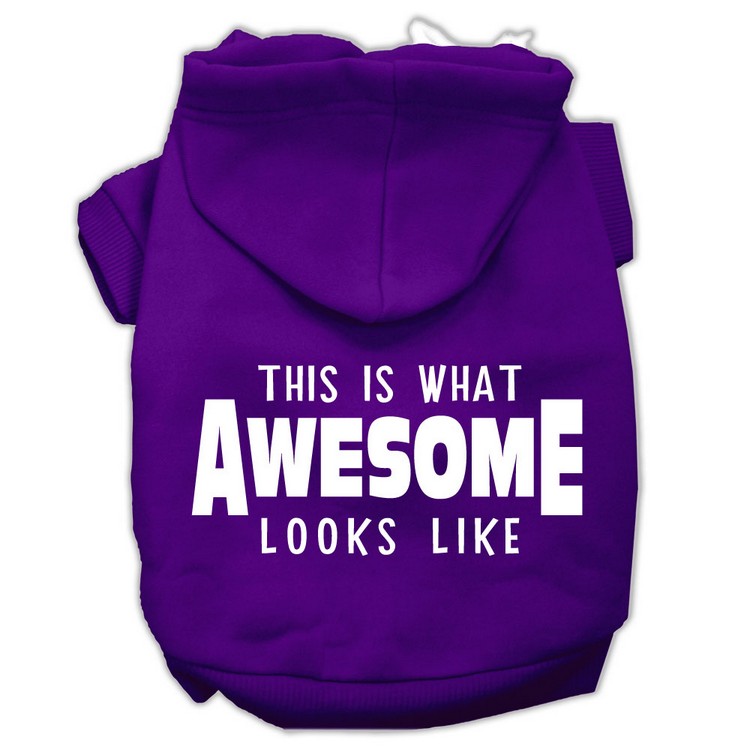 This is What Awesome Looks Like Dog Pet Hoodies Purple Size XL