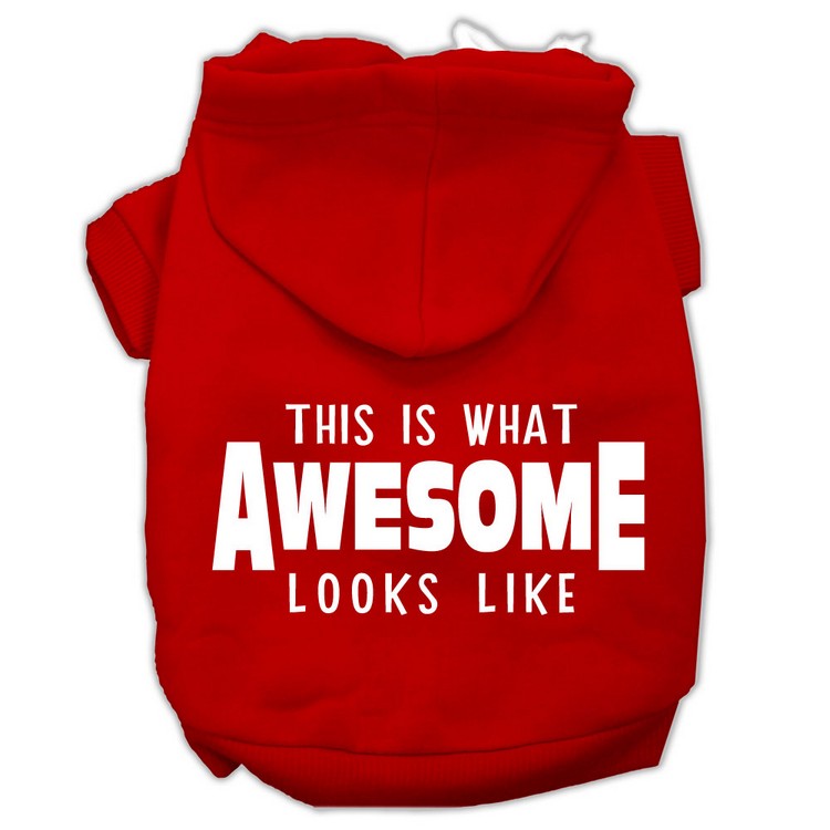 This is What Awesome Looks Like Dog Pet Hoodies Red Size Sm