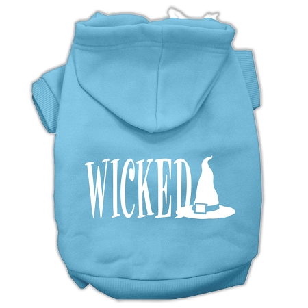 Wicked Screen Print Pet Hoodies Baby Blue Size M