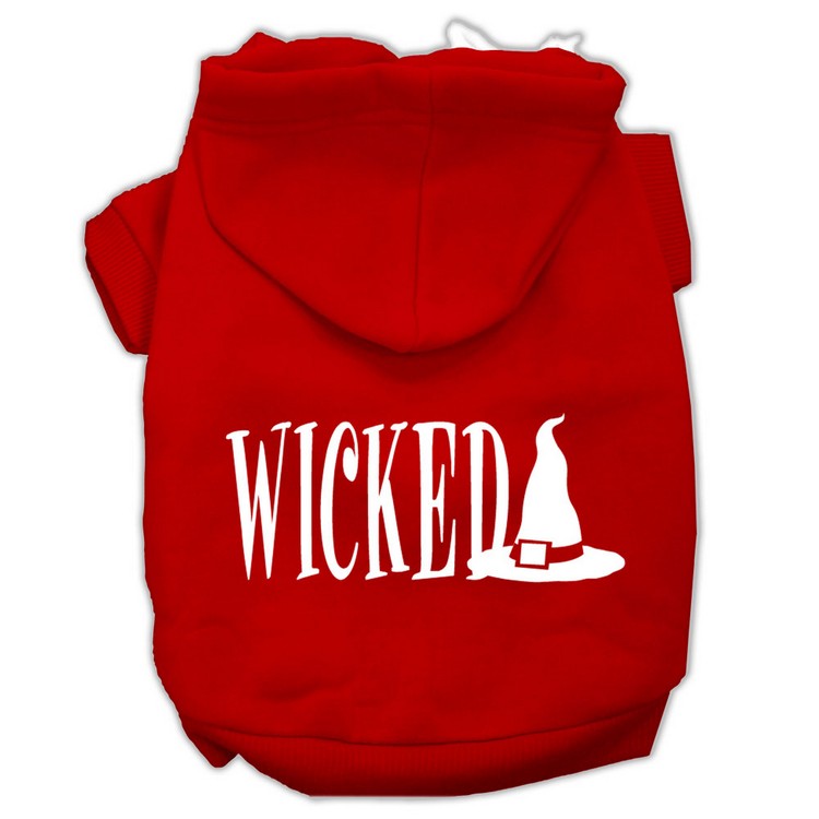 Wicked Screen Print Pet Hoodies Red Size XL