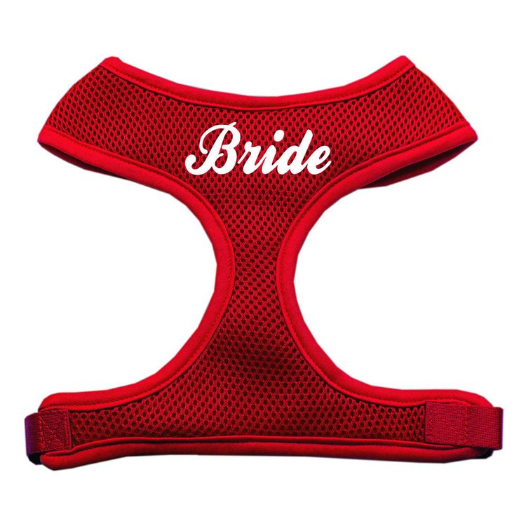 Bride Screen Print Screen Print Mesh Pet Harness Red