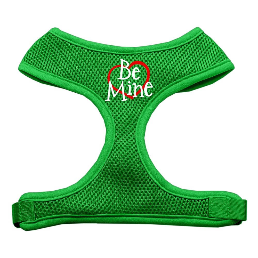 Be Mine Screen Print Mesh Pet Harness Emerald Green
