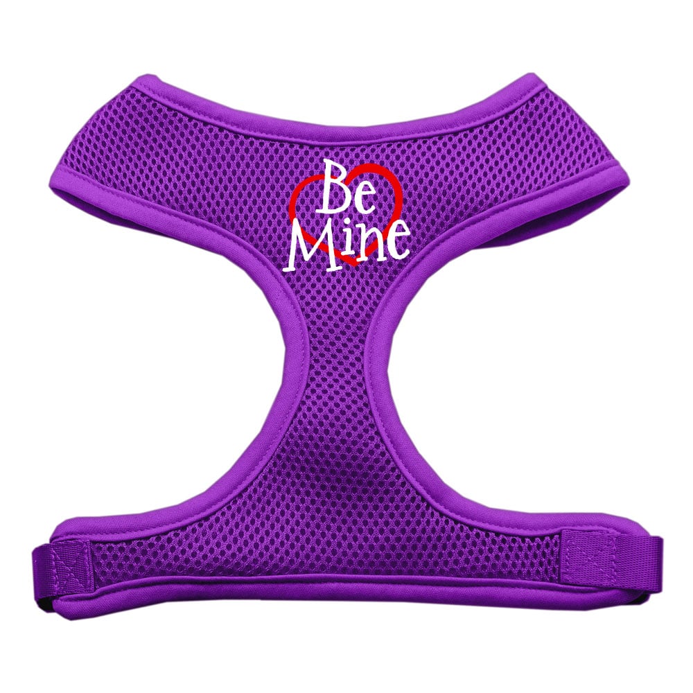 Be Mine Screen Print Mesh Pet Harness Purple
