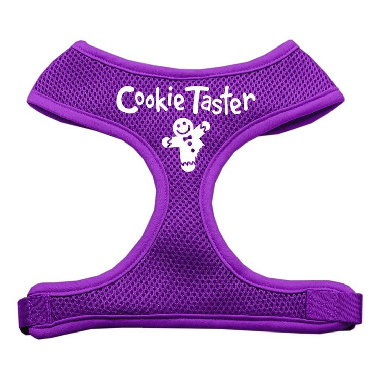 Cookie Taster Screen Print Screen Print Mesh Pet Harness Purple